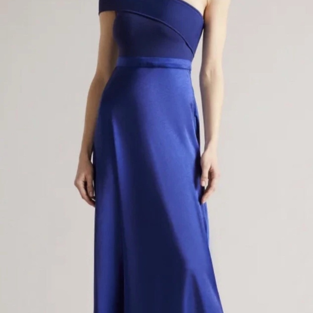 Ted Baker Ivena Elegant Blue One-Shoulder Dress